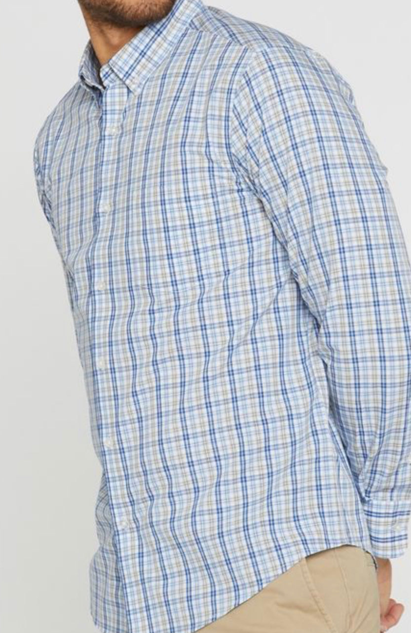 Long-Sleeved Check Shirt (snapper and Velcro)