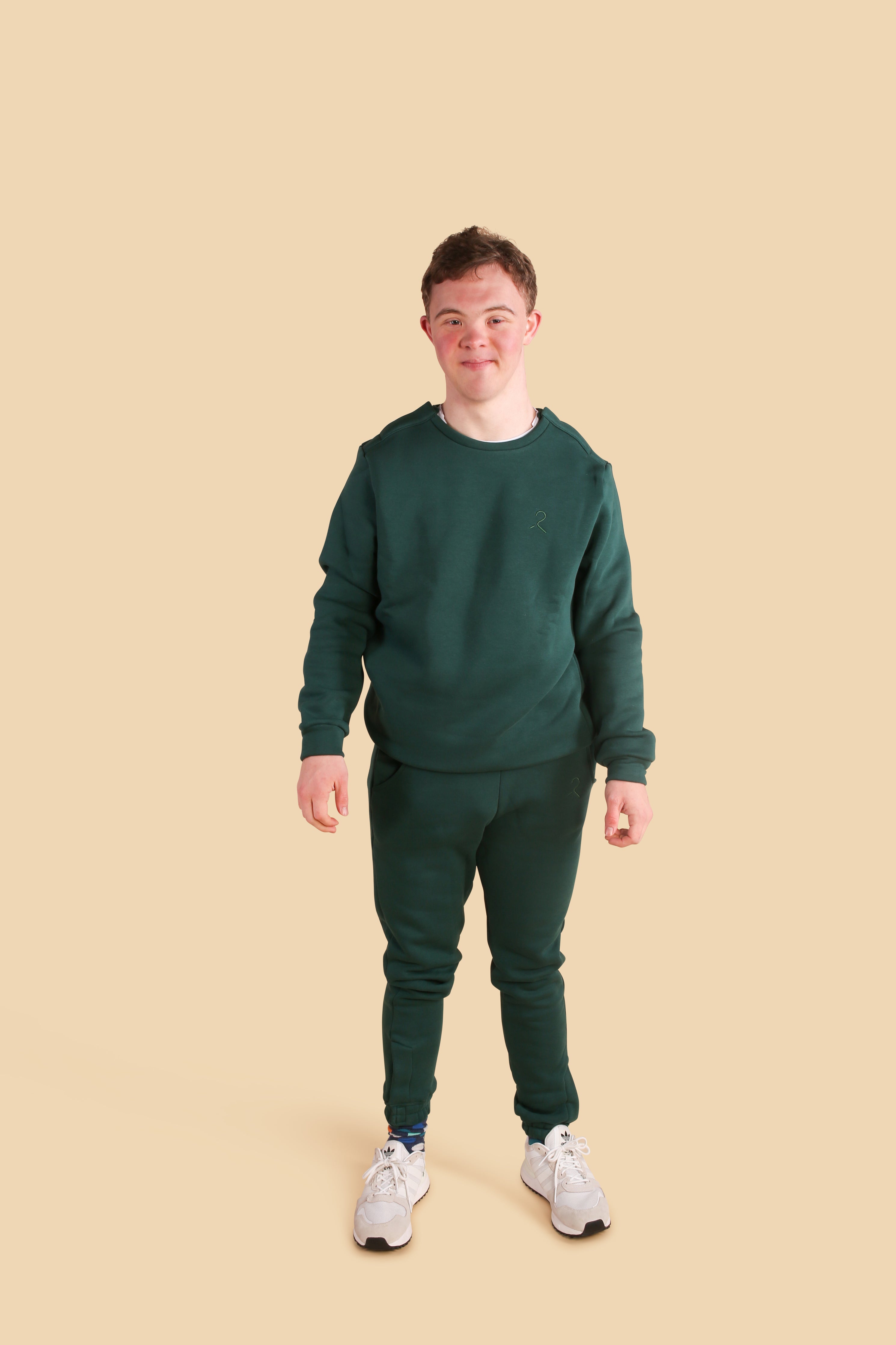 Unisex Forest green adaptive joggers